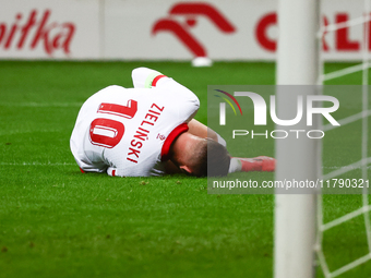 Piotr Zielinski during UEFA Nations League match Poland - Scotland at National Stadium in Warsaw, Poland on November 18, 2024. (