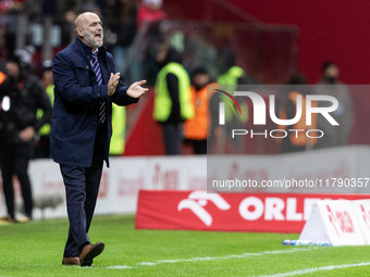 Michal Probierz  during UEFA Nations League match Poland vs Scotland in Warsaw Poland on 18 November 2024. (