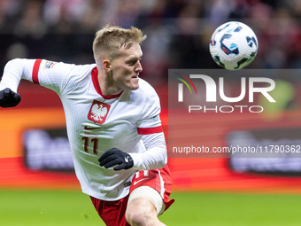 Karol Swiderski  during UEFA Nations League match Poland vs Scotland in Warsaw Poland on 18 November 2024. (