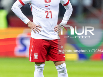 Nicola Zalewski  during UEFA Nations League match Poland vs Scotland in Warsaw Poland on 18 November 2024. (