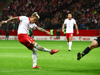 Kamil Piatkowski scores the goal during UEFA Nations League match Poland - Scotland at National Stadium in Warsaw, Poland on November 18, 20...