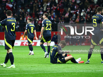 Scotland team during UEFA Nations League match Poland - Scotland at National Stadium in Warsaw, Poland on November 18, 2024. (