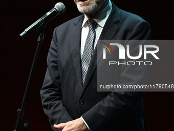 KRAKOW, POLAND - NOVEMBER 17:   
Jan Tadeusz Duda, Chairman of the Malopolska Regional Assembly, delivers a speech at the Jubilee Gala marki...