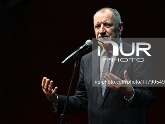 KRAKOW, POLAND - NOVEMBER 17:   
Jan Tadeusz Duda, Chairman of the Malopolska Regional Assembly, delivers a speech at the Jubilee Gala marki...