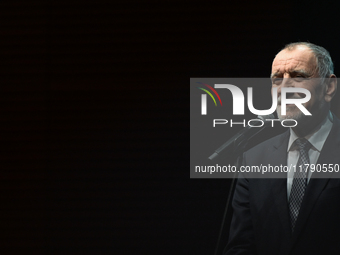 KRAKOW, POLAND - NOVEMBER 17:   
Jan Tadeusz Duda, Chairman of the Malopolska Regional Assembly, delivers a speech at the Jubilee Gala marki...