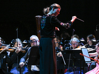 KRAKOW, POLAND - NOVEMBER 17:   
The Representative Orchestra, conducted by Anna Sulkowska-Migon, performs a medley of popular scouting song...