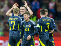 Stuart Armstrong, Ryan Gauld, John Souttar and Ryan Christie, Andy Robertson are celebrating victory during the  UEFA Nations League 2024 Le...