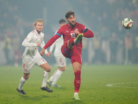 Nemanja Gudelj of Serbia  controls the ball during the Nations League Round 6 match between Serbia qnd Denmark at Dubocica Stadium, Leskovac...