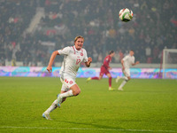 Victor Kristiansen of Denmark  controls the ball during the Nations League Round 6 match between Serbia qnd Denmark at Dubocica Stadium, Les...