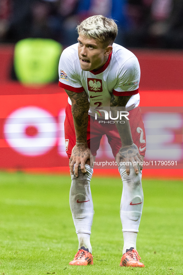 Kamil Piatkowski (POL) during UEFA Nations League match Poland vs Scotland in Warsaw Poland on 18 November 2024. 