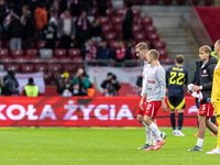 Adam Buksa (POL), Antoni Kozubal (POL), Michal Gurgul (POL), Lukasz Skorupski (POL) during UEFA Nations League match Poland vs Scotland in W...