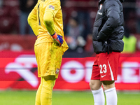 Lukasz Skorupski , Krzysztof Piatek  during UEFA Nations League match Poland vs Scotland in Warsaw Poland on 18 November 2024. (