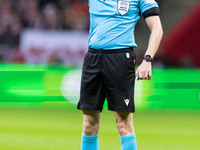 Referee Christian Dingert  during UEFA Nations League match Poland vs Scotland in Warsaw Poland on 18 November 2024. (