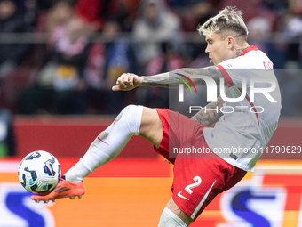 Kamil Piatkowski  during UEFA Nations League match Poland vs Scotland in Warsaw Poland on 18 November 2024. (