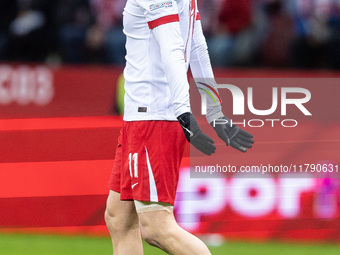 Karol Swiderski  during UEFA Nations League match Poland vs Scotland in Warsaw Poland on 18 November 2024. (