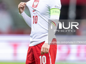 Piotr Zielinski  during UEFA Nations League match Poland vs Scotland in Warsaw Poland on 18 November 2024. (