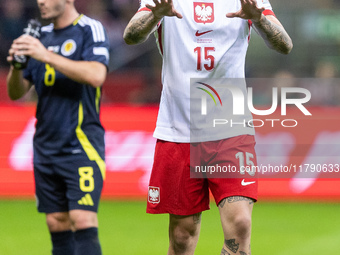 Tymoteusz Puchacz  during UEFA Nations League match Poland vs Scotland in Warsaw Poland on 18 November 2024. (