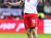 Tymoteusz Puchacz , Anthony Ralston  during UEFA Nations League match Poland vs Scotland in Warsaw Poland on 18 November 2024. (