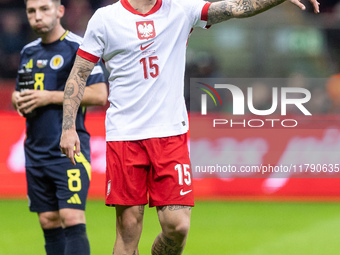 Tymoteusz Puchacz  during UEFA Nations League match Poland vs Scotland in Warsaw Poland on 18 November 2024. (