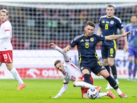 Sebastian Szymanski , Billy Gilmour  during UEFA Nations League match Poland vs Scotland in Warsaw Poland on 18 November 2024. (