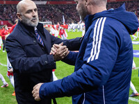 Michal Probierz , Steve Clarke  during UEFA Nations League match Poland vs Scotland in Warsaw Poland on 18 November 2024. (