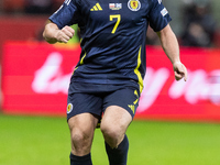 John McGinn  during UEFA Nations League match Poland vs Scotland in Warsaw Poland on 18 November 2024. (