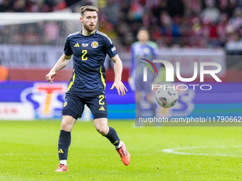 Anthony Ralston  during UEFA Nations League match Poland vs Scotland in Warsaw Poland on 18 November 2024. (