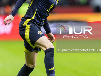 Ryan Christie  during UEFA Nations League match Poland vs Scotland in Warsaw Poland on 18 November 2024. (