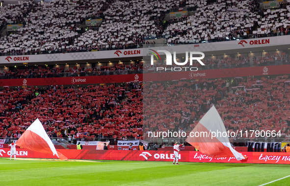 Fans during UEFA Nations League match Poland vs Scotland in Warsaw Poland on 18 November 2024. 