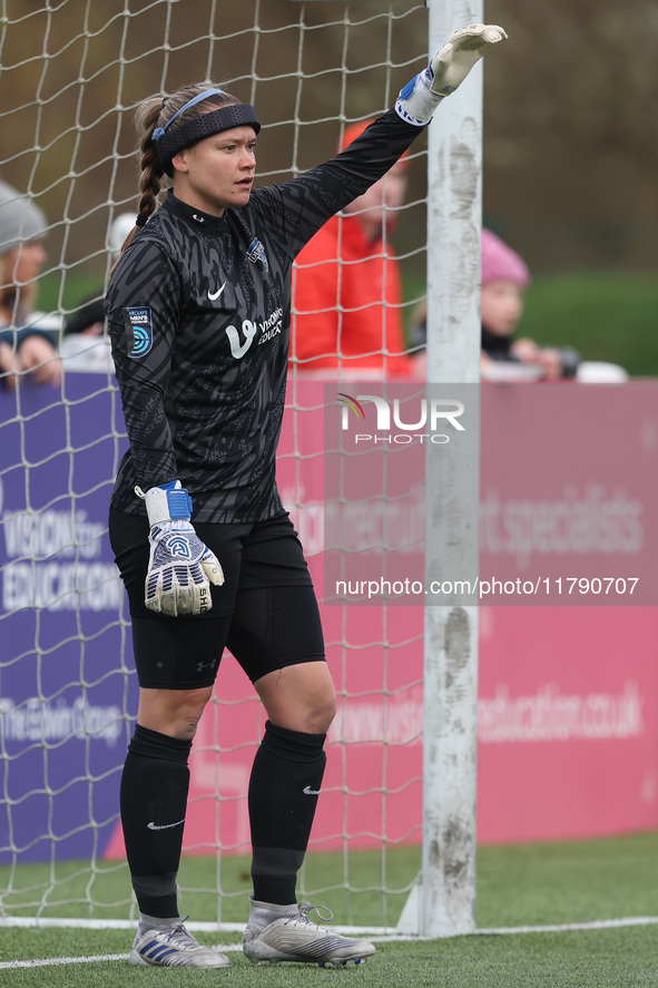 Tatiana Saunders of Durham Women participates in the FA Women's Championship match between Durham Women FC and London City Lionesses at Maid...