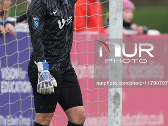 Tatiana Saunders of Durham Women participates in the FA Women's Championship match between Durham Women FC and London City Lionesses at Maid...