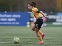 Cerys Brown of London City Lionesses plays during the FA Women's Championship match between Durham Women FC and London City Lionesses at Mai...