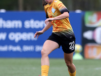 Cerys Brown of London City Lionesses plays during the FA Women's Championship match between Durham Women FC and London City Lionesses at Mai...