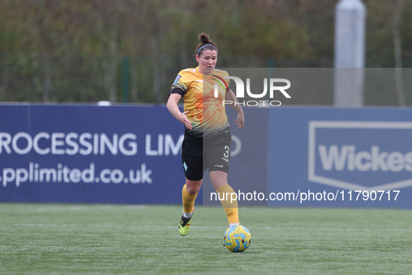 Emma Mukandi of London City Lionesses plays during the FA Women's Championship match between Durham Women FC and London City Lionesses at Ma...