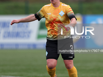 Emma Mukandi of London City Lionesses plays during the FA Women's Championship match between Durham Women FC and London City Lionesses at Ma...