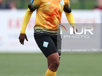 Charlene Meyong of London City Lionesses plays during the FA Women's Championship match between Durham Women FC and London City Lionesses at...