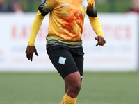 Charlene Meyong of London City Lionesses plays during the FA Women's Championship match between Durham Women FC and London City Lionesses at...