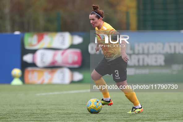 Emma Mukandi of London City Lionesses plays during the FA Women's Championship match between Durham Women FC and London City Lionesses at Ma...