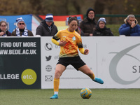 Megan Campbell of London City Lionesses participates in the FA Women's Championship match between Durham Women FC and London City Lionesses...