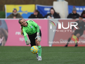 Grace Moloney of London City Lionesses plays during the FA Women's Championship match between Durham Women FC and London City Lionesses at M...