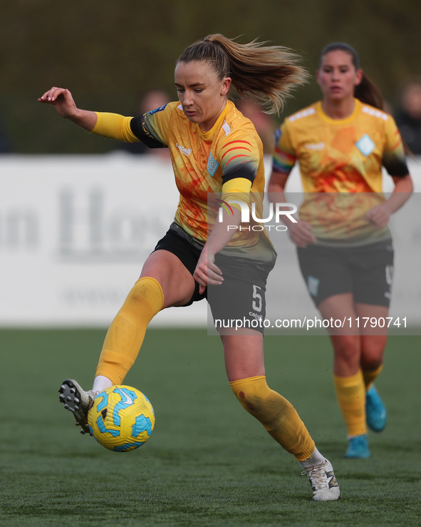 Teyah Goldie of the London City Lionesses plays during the FA Women's Championship match between Durham Women FC and London City Lionesses a...