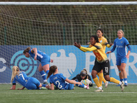 Charlene Meyong of the London City Lionesses appeals for handball during the FA Women's Championship match between Durham Women FC and Londo...