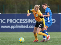 Sofia Jakobsson of London City Lionesses competes with Kaila Novak of Durham Women during the FA Women's Championship match between Durham W...