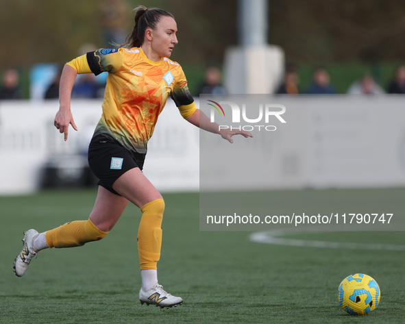 Teyah Goldie of the London City Lionesses plays during the FA Women's Championship match between Durham Women FC and London City Lionesses a...