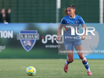 Mollie Lambert of Durham Women participates in the FA Women's Championship match between Durham Women FC and London City Lionesses at Maiden...