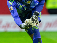 Craig Gordon is playing during the  UEFA Nations League 2024 League A Group A1 match between Poland and Scotland, at the  PGE Narodowy in Wa...