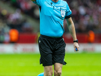 Referee Christian Dingert during the  UEFA Nations League 2024 League A Group A1 match between Poland and Scotland, at the  PGE Narodowy in...