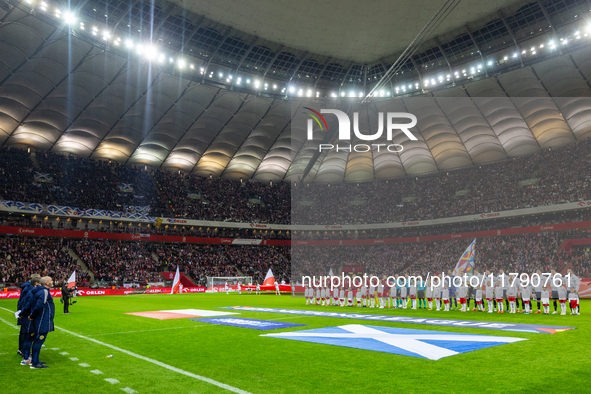 Team of Poland and team of Scotland  before the  UEFA Nations League 2024 League A Group A1 match between Poland and Scotland, at the  PGE N...