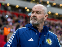 Steve Clarke during the  UEFA Nations League 2024 League A Group A1 match between Poland and Scotland, at the  PGE Narodowy in Warsaw, Polan...