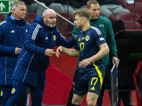 Steve Clarke, Stuart Armstrong during the  UEFA Nations League 2024 League A Group A1 match between Poland and Scotland, at the  PGE Narodow...